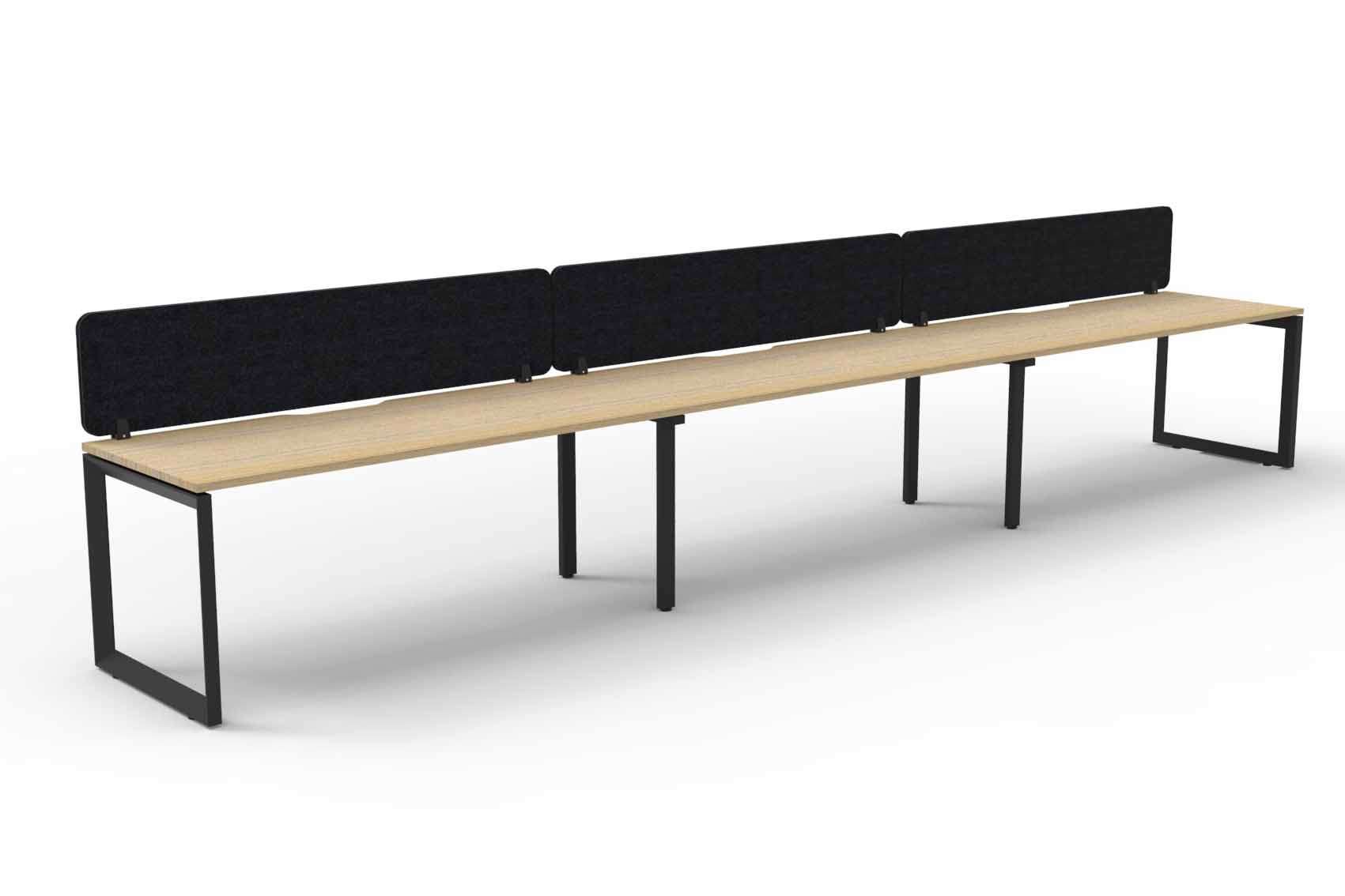Loop 3 Person Single Sided Workstation - with Eco Screen